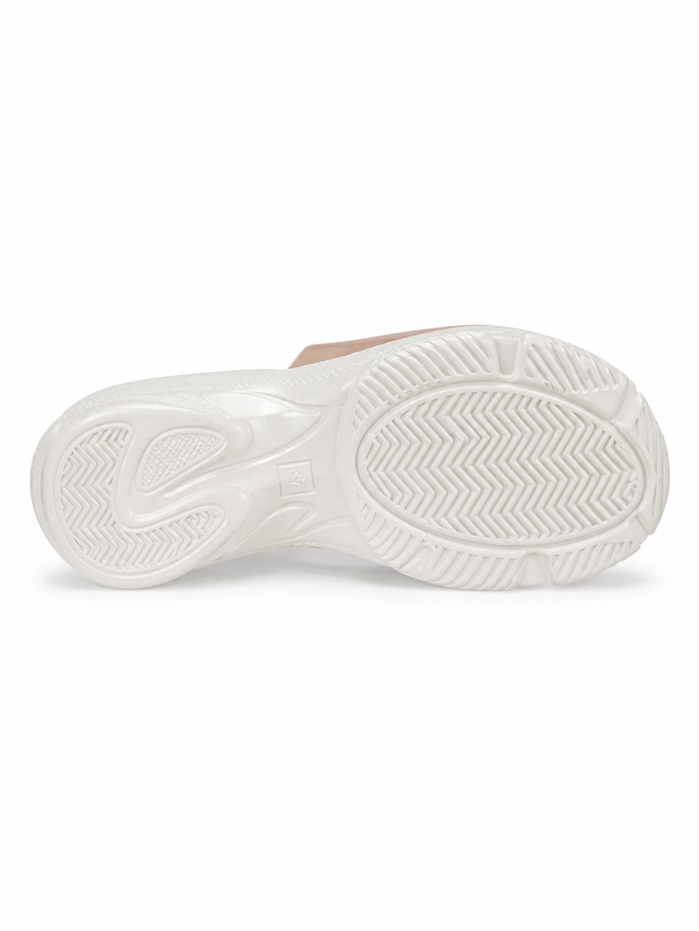Patent Slide Wedge in Nude - Picture 4 of 6